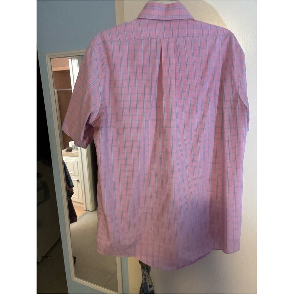 Brooks Brothers Pink and Blue Plaid Dress Shirt - Traditional Fit - Picture 4 of 4